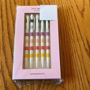 NWT Kate Spade Candy Stripe  Mechanical Pencil Set